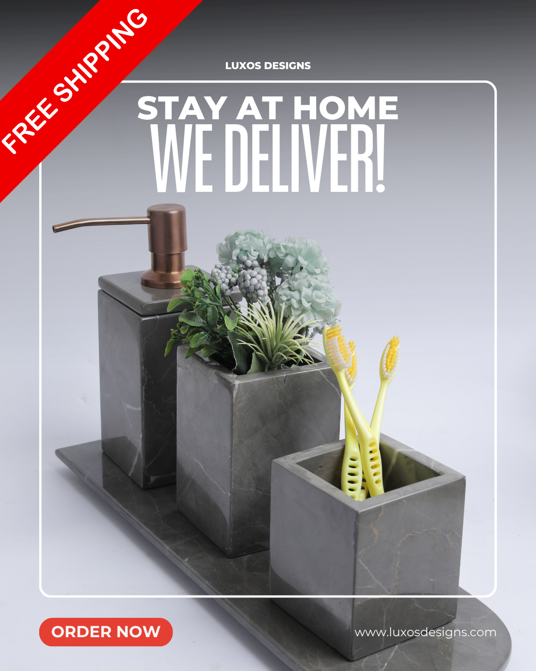 مجموعة حمام صغيرة مصنوعة يدويًا