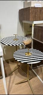 Marble Service Table with stainless stand