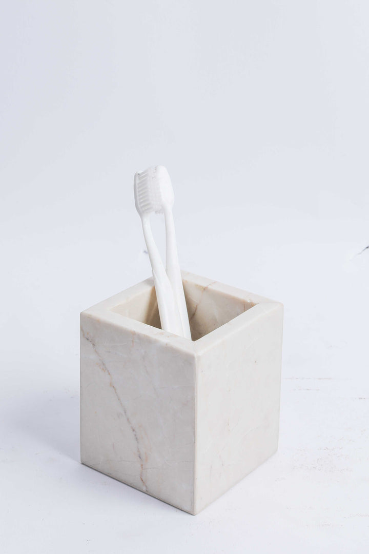 Marble Brush Holder
