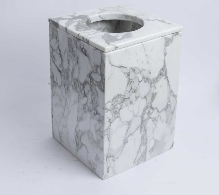 Marble Tissues basket with cover