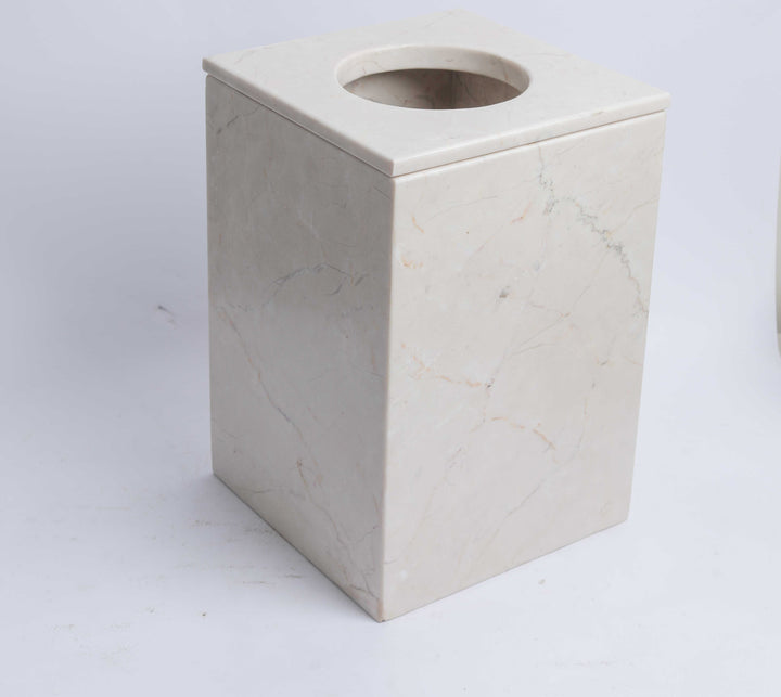 Marble Tissues basket with cover