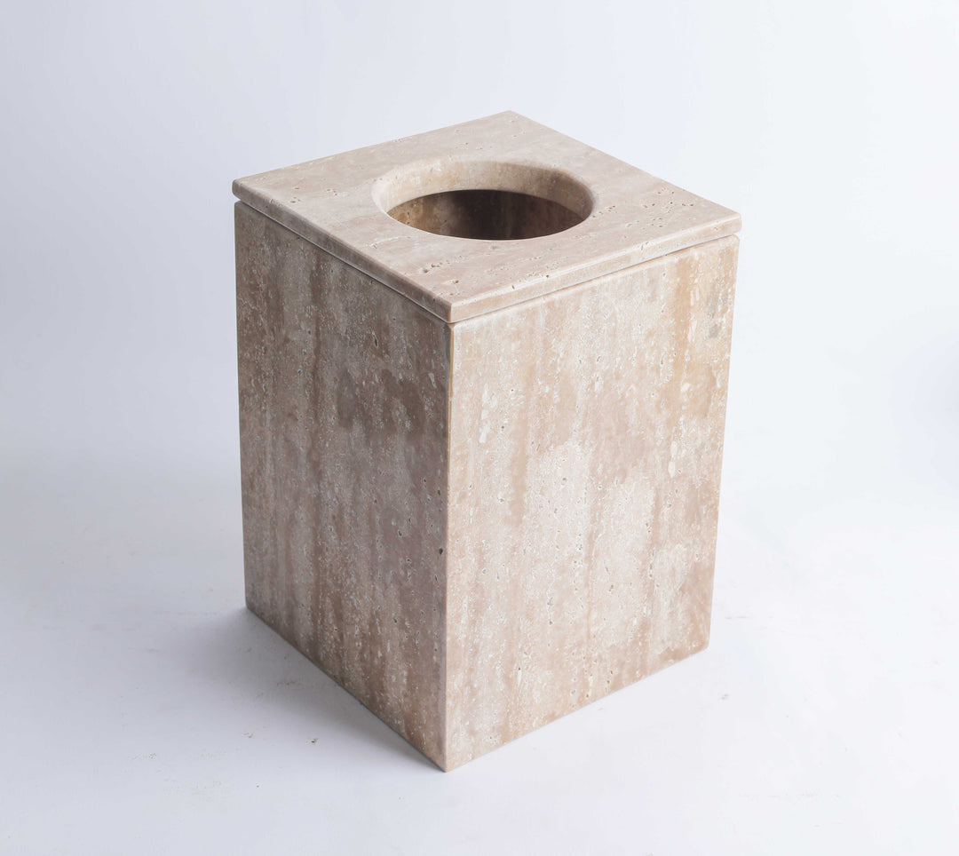 Marble Tissues basket with cover