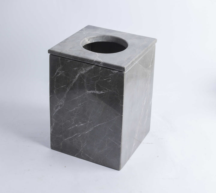 Marble Tissues basket with cover