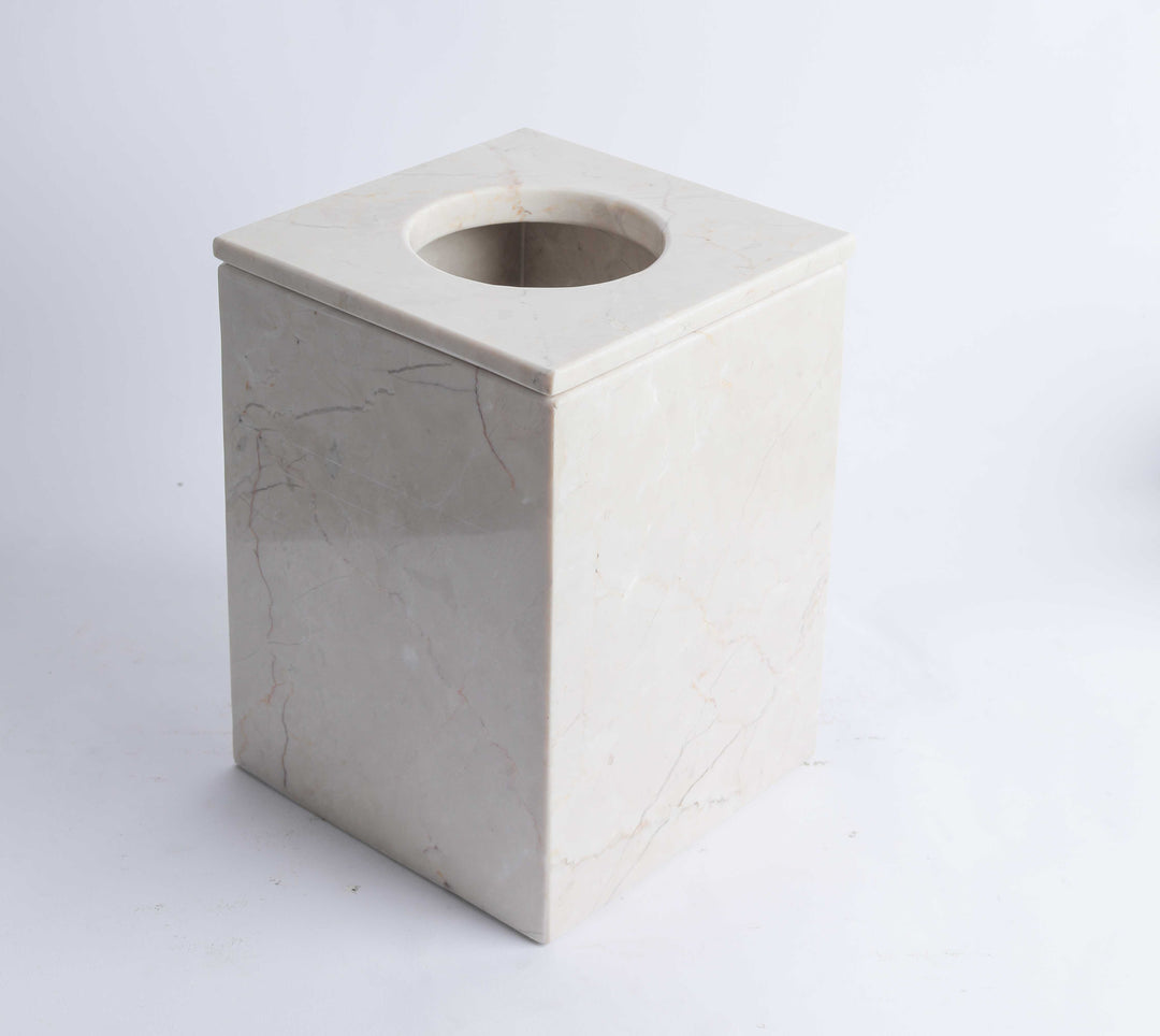 Marble Tissues basket with cover