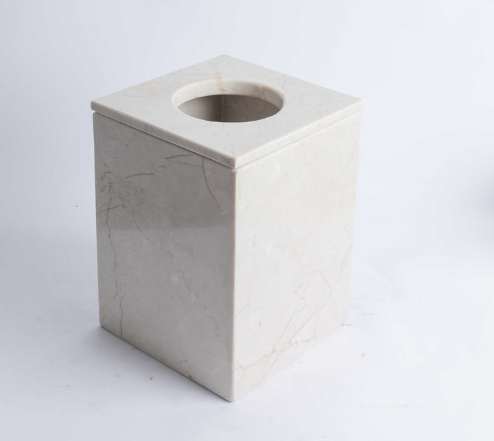 Marble Tissues basket with cover