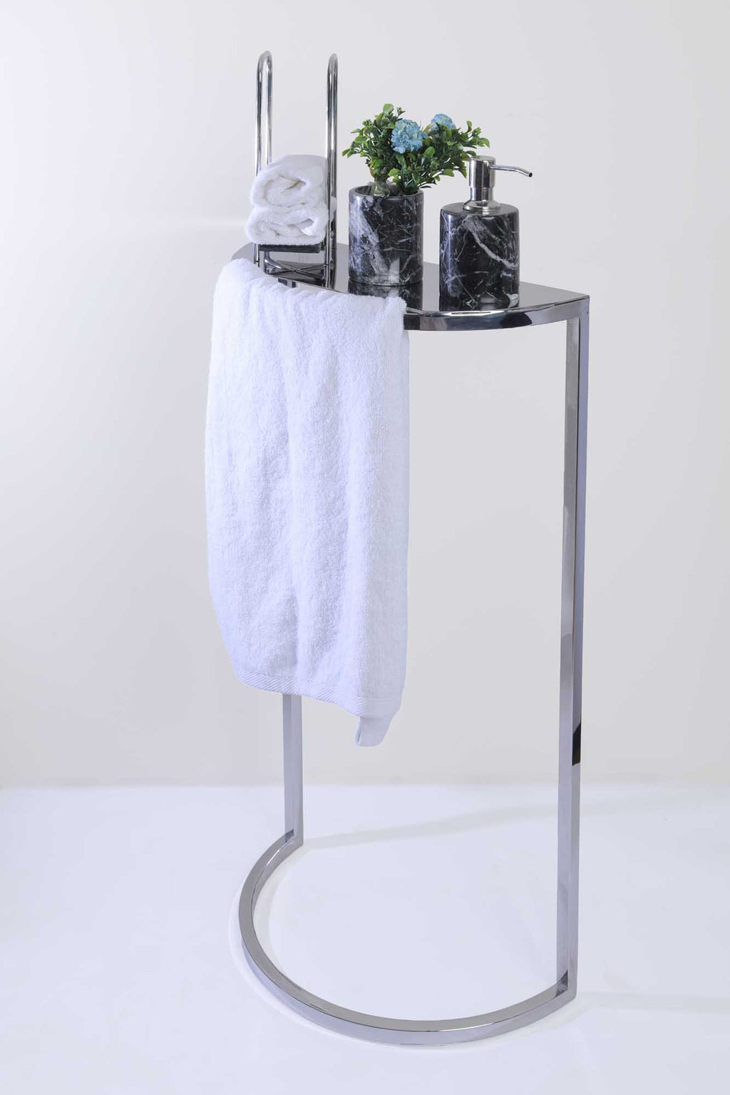 Stainless Stand with Marble Set