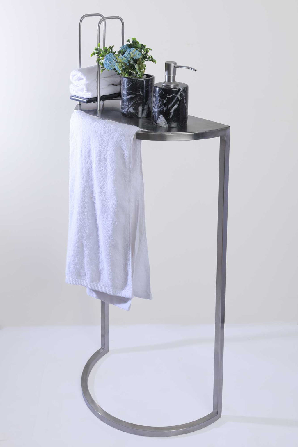 Stainless Stand with Marble Set