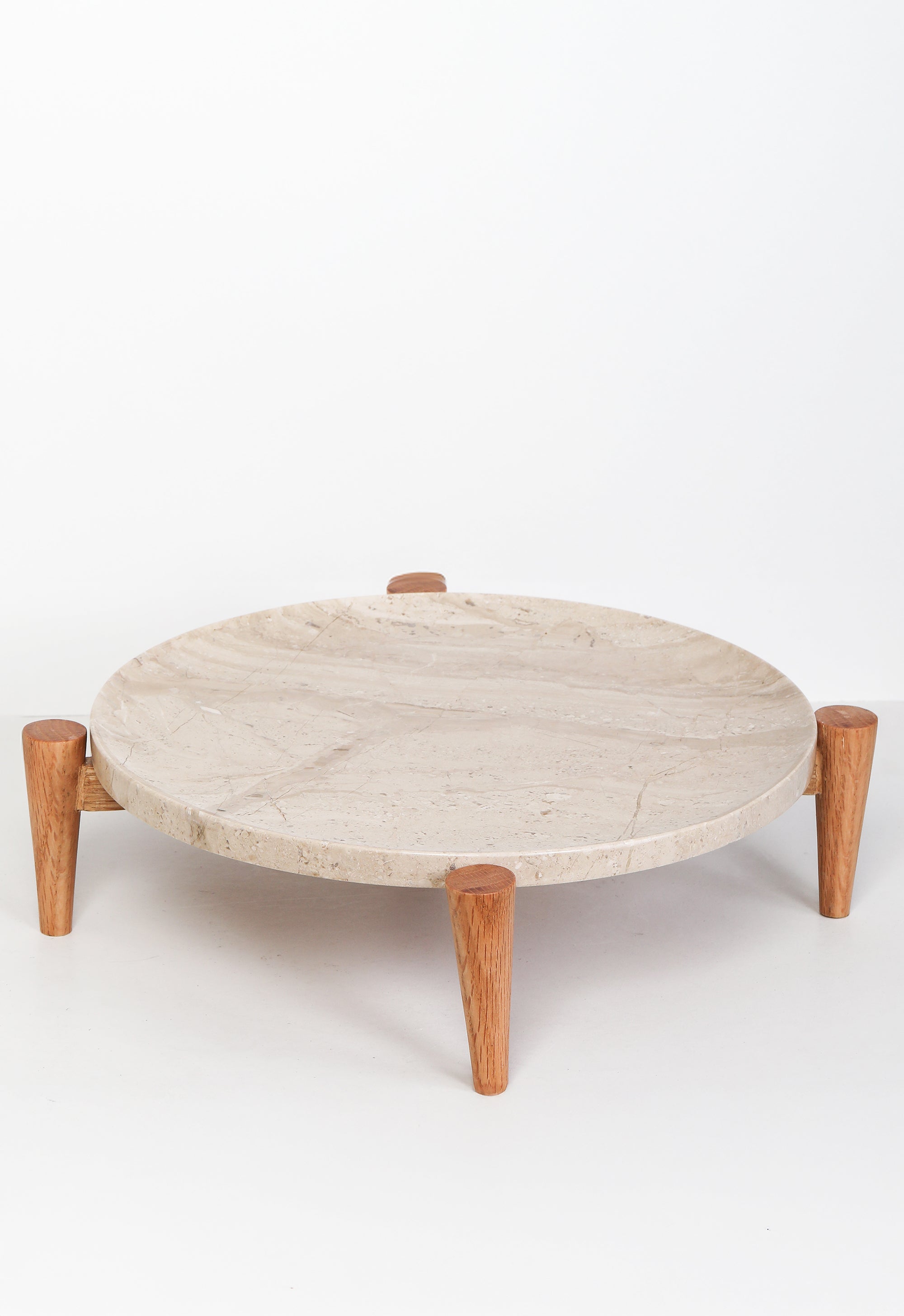 Service Plate with triple Wood stand