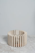 round marble candle holder