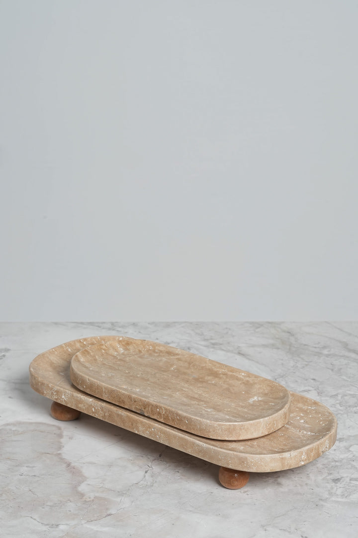 Travertine Service Tray