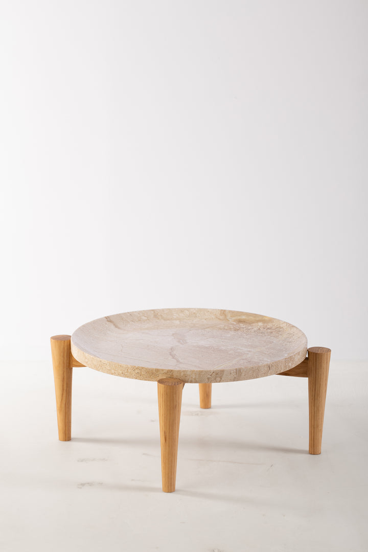 Service Plate with triple Wood stand