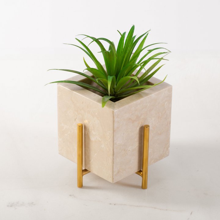 Marble Mini Flower Pot + Stainless holder 304