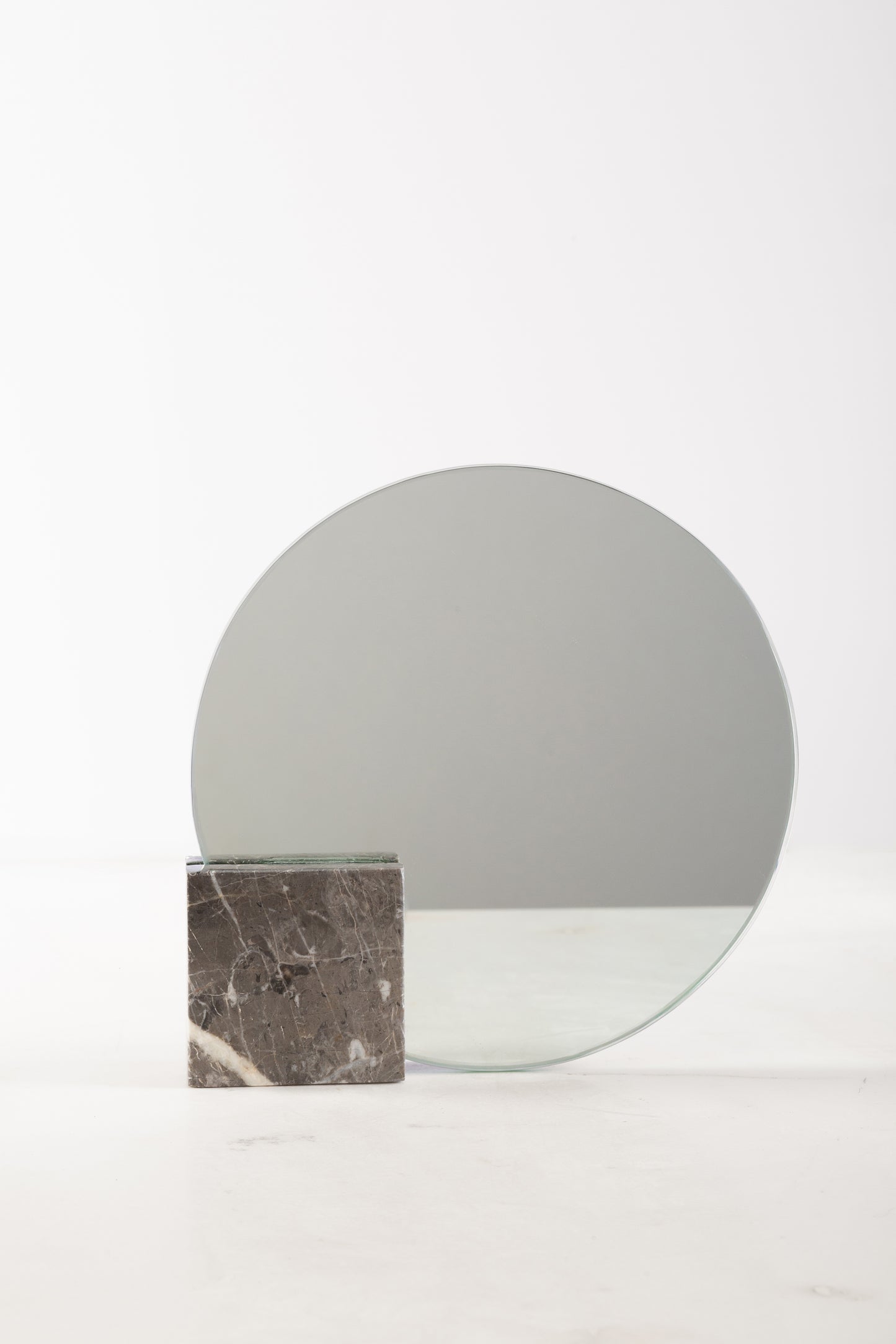 A circular mirror