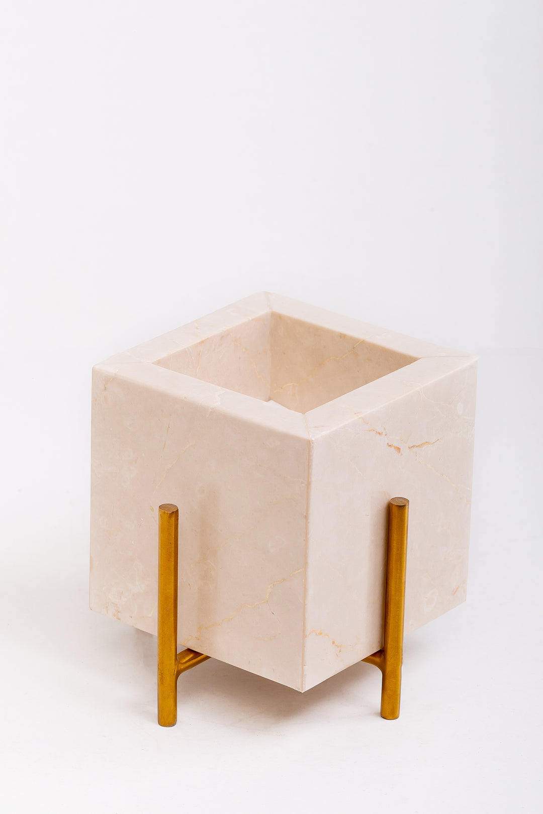 Marble Mini Flower Pot + Stainless holder 304